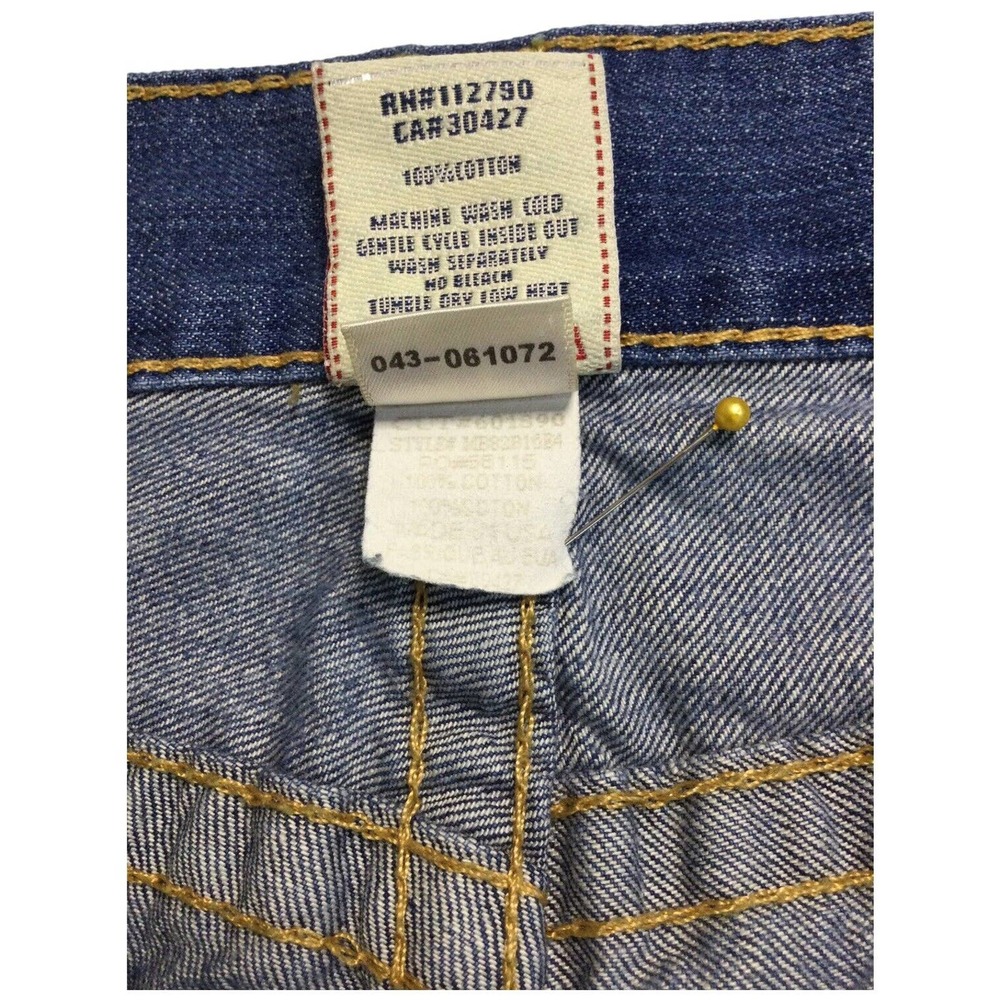 True Religion Mens Ricky Straight Leg Distressed Flap Button Pocket Blue 30 - Picture 15 of 16